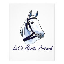Lets Horse Around Arabian Blue Halter Personalized Invitation