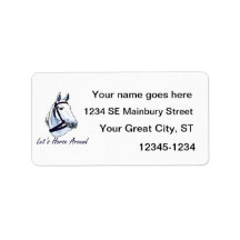 Lets Horse Around Arabian Blue Halter Labels