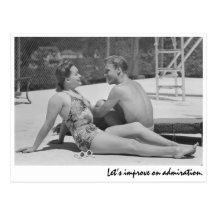 "Let's improve on admiration." Postcard