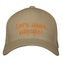 Let's Make Mischief Embroidered Baseball Cap