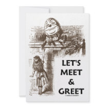 Let's Meet & Greet Alice Humpty Dumpty Wonderland Announcements