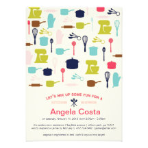 Let's Mix Up Some Fun - Kitchen Bridal Shower Announcement