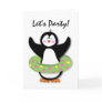 Let's Party Swimming Penguin Card