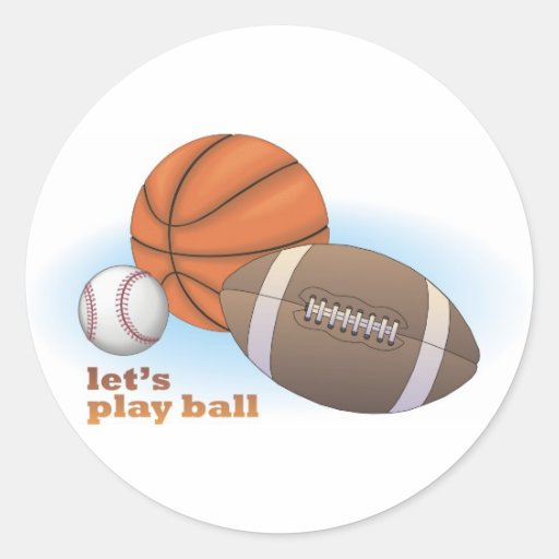 Let's play ball: baseball, basketball & football sticker