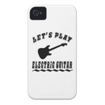 Let's Play Electric Guitar iPhone 4 Case-Mate Cases