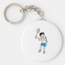 Let's Play Tennis Keychain