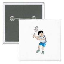 Let's Play Tennis Pinback Button