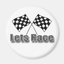 Lets Race Fridge Magnets