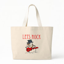 Let's Rock Snowman Canvas Bags