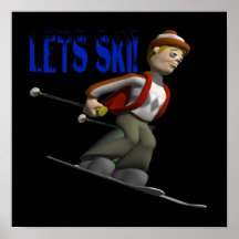 Lets Ski Print