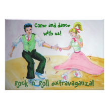Let's twist again swing dancing rock and roll custom invite