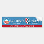 Let's Write In Ron Paul Instead. Bumper Stickers