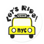 Let'sRide! With NYC Retro Taxi Cab Sticker