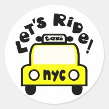 Let'sRide! With NYC Retro Taxi Cab Sticker