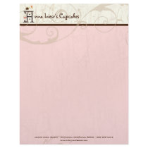 Letter A Cupcake Business Letterhead
