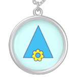 Letter A in Flores Blue Pendants
