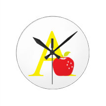 Letter A Initial Clock