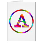 Letter A Rainbow Greeting Cards