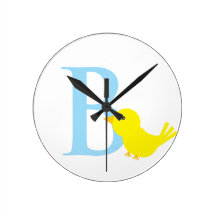 Letter B Initial Clock