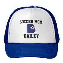 Letter B Monogram in Soccer Blue Hat