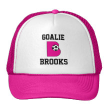 Letter B Monogram in Soccer Pink Hat