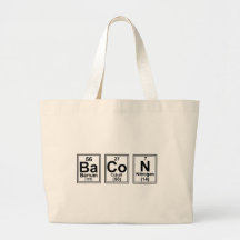 Letter Bacon Tiles Canvas Bags