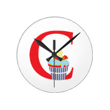Letter C Initial Clock