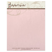 Letter D Cupcake Business Letterhead