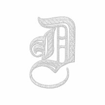 Letter D Fancy Monogram Embroidered Shirt