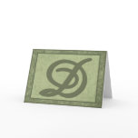 Letter D - Green Textured cards