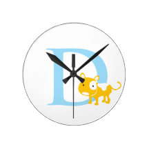 Letter D Initial Clock