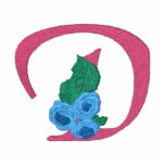 Letter D Roses Monogram Embroidered Shirt embroidered shirts