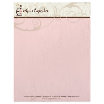Letter E Cupcake Business Letterhead