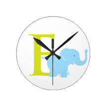 Letter E Initial Clock