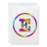 Letter E Rainbow invitations