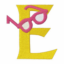Letter E Sunglasses Monogram Embroidered Shirt