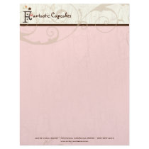 Letter F Cupcake Business Letterhead