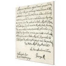 Letter from George I to Charles VI Canvas Print