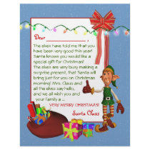 Letter from Santa  - Elf and toys Letterhead