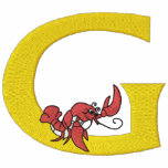 Letter G Lobster Monogram Embroidered Shirt embroidered shirts