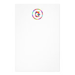 Letter G Rainbow Stationery Design