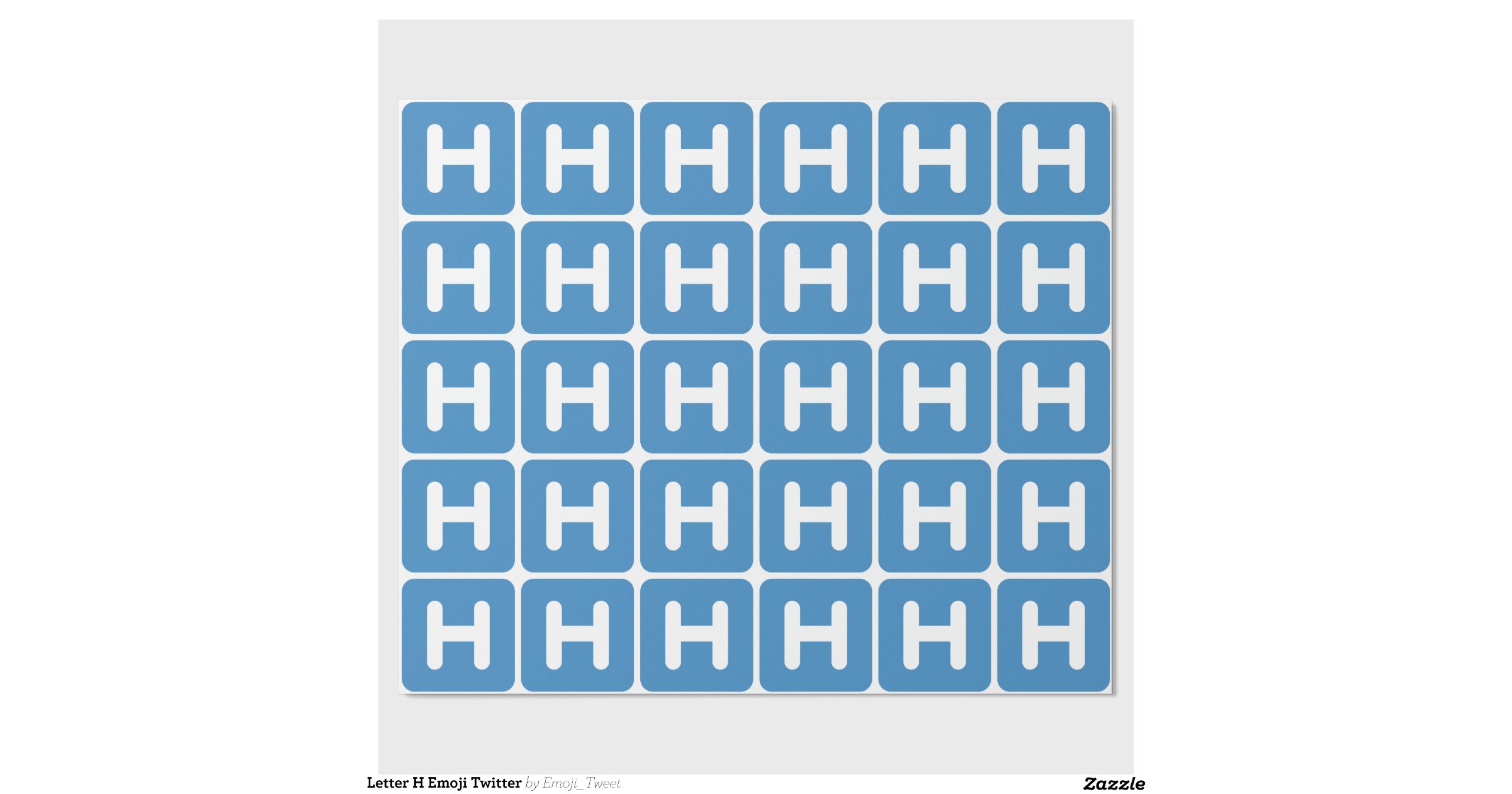 Letter H Emoji Twitter Zazzle