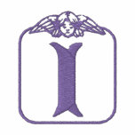Letter I Angel Monogram Embroidered Shirt