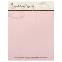 Letter I Cupcake Business Letterhead