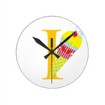 Letter I Initial Clock