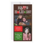 Letter Icons and Colour Blocks Holiday Photo Cards
