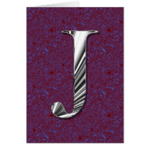Letter J Monogram Greeting Cards