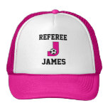 Letter J Monogram in Soccer Pink Hat