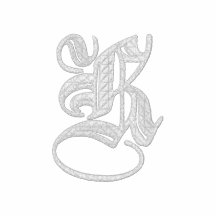 Letter K Fancy Monogram Embroidered Shirt