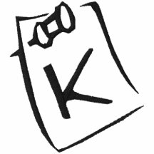 Letter K Note Monogram Embroidered Shirt